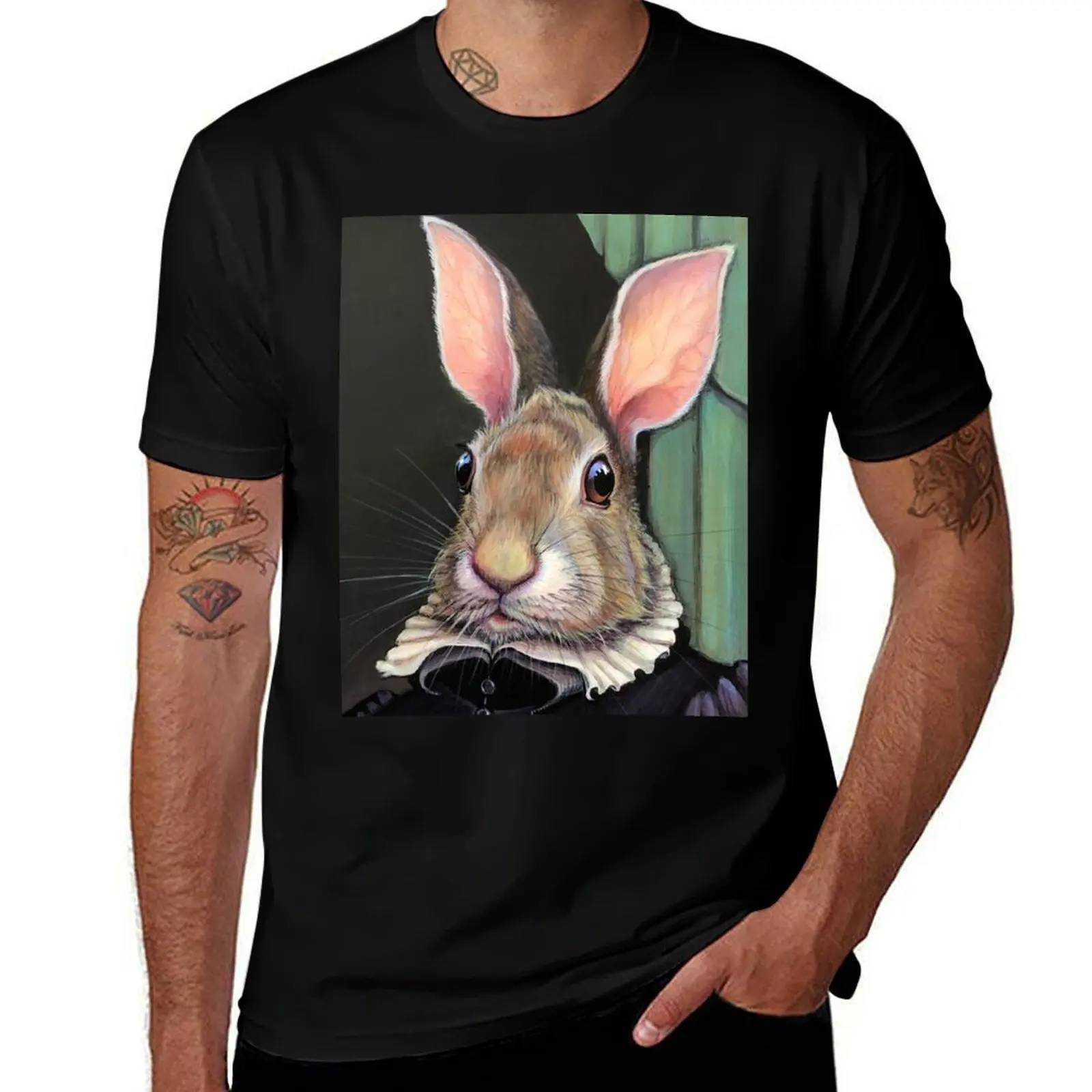 

A Rabbit Most True - Royal Rabbit Portrait T-Shirt man t shirts high quality luxury brand man t shirt summer