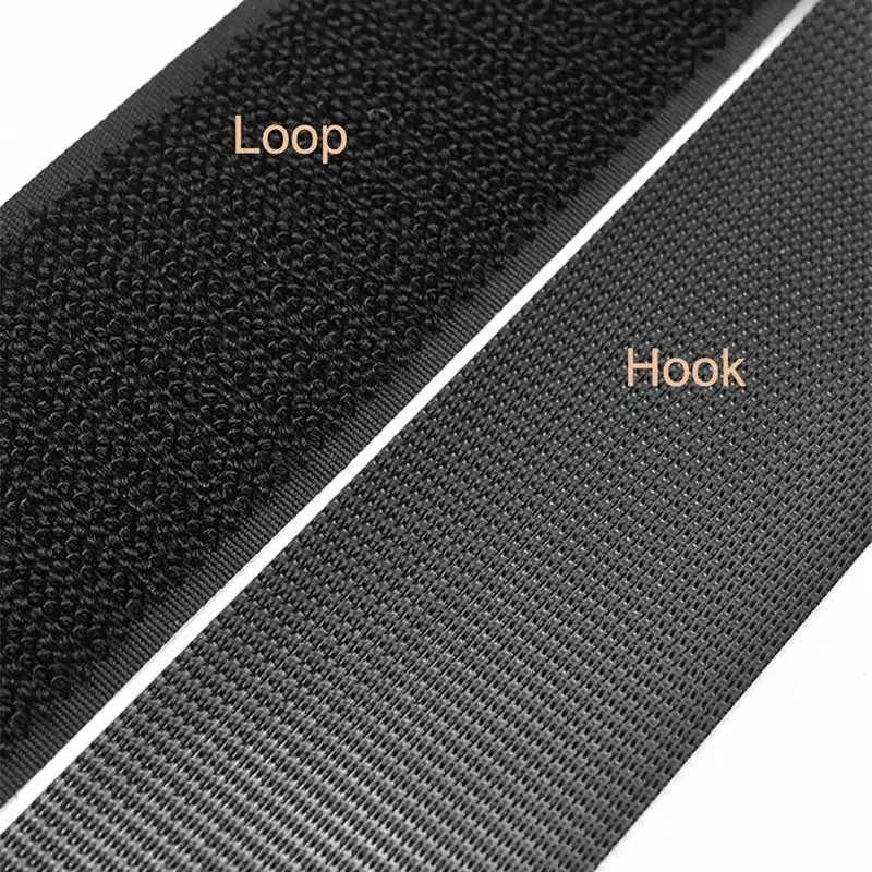 2M/Pair Sew on Hook and Loop Fastening Tape 20/25/30/38/50/100mm Nylon Fabric Non-Adhesive Tape for DIY Craft Sewing Accessories