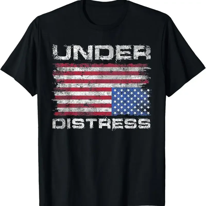 Under Distress America Flag T Shirt