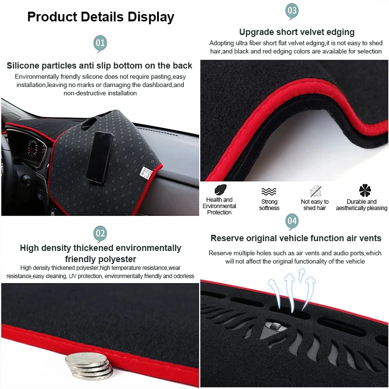 

Pads Interior Carpet For Audi Q5 8R MK1 1th 2009~2017 2010 2011 2012 Car Dashboard Cover Mat SunShade Anti-Slip car accessories