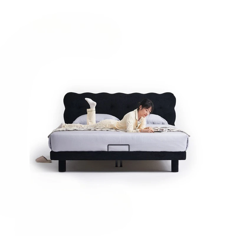 

Bubble bed retro black fabric bed bedroom designer bed