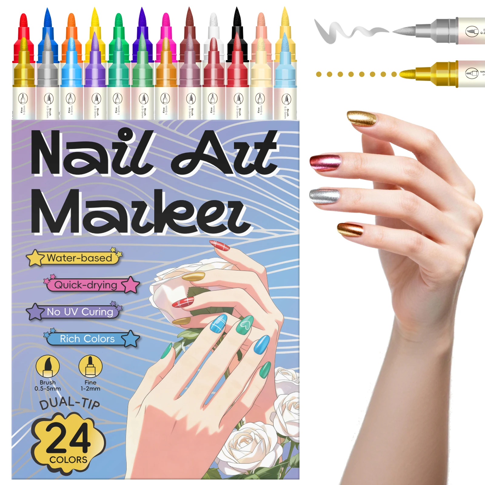 Bolígrafos de Doble Punta para - Nail Art One Stroke reseña y precio