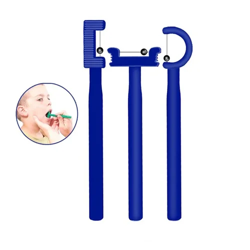 Imagen 2 del producto Entrenador de punta de lengua para niños, 3 uds., entrenamiento de músculos Orales, autismo, pronunciación, terapia de rehabilitación, ayuda para entrenamiento