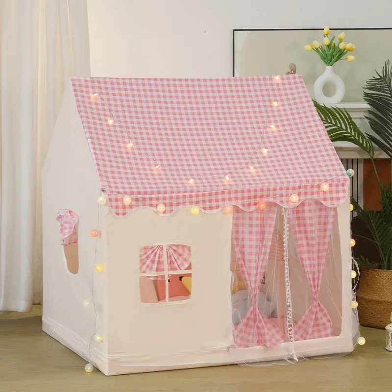 Kids Play Tent Folding Princess Castle Playhouse Indoor Outdoor Portable Toddler Baby Girl Room Decor Interaction Game Toys Gift