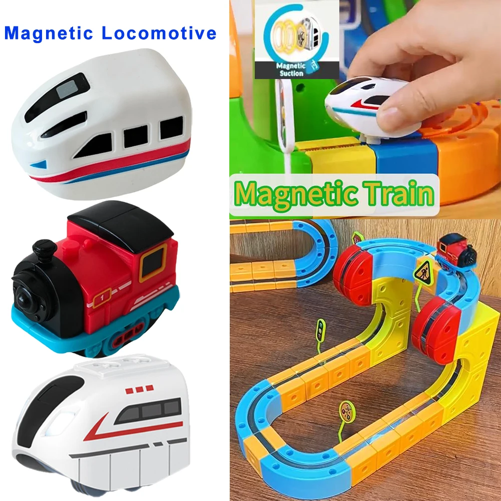 Magnetyczne pociągi na szynach, klocki konstrukcyjne DIY, magnetyczna lewitacja, zabawki edukacyjne, magiczna torowa kolejka, zabawki konstrukcyjne, prezenty dla dzieci
