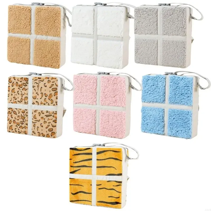 وسادة داعمة لتناول الطعام للأطفال الصغار، كرسي محمول مريح من القطيفة لزيادة الارتفاع مع حزام قابل للتعديل للسفر والمنزل 15UB #1