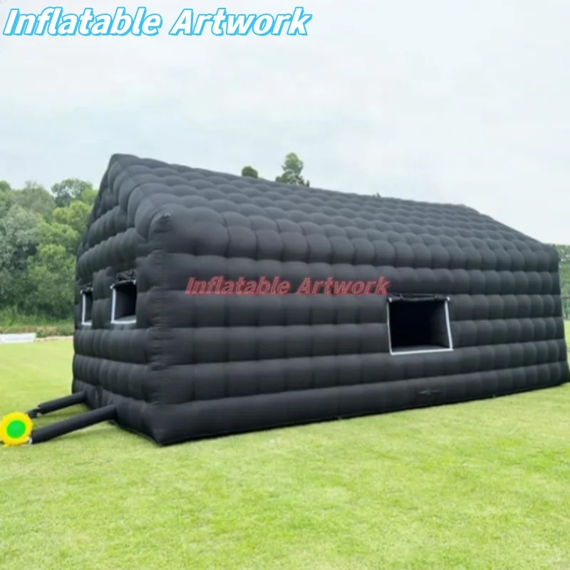 Eco Friendly Inflatables 9 Meters Black Inflatable Party Tent for Events Decor and More Toys