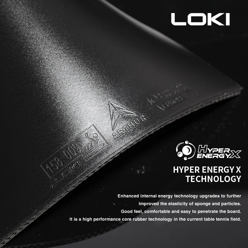 لوكي آرتثر أوروبا الماس تنس الطاولة المطاط ورقة غير لزجة المطاط بينغ بونغ مع الكربون كعكة الإسفنج ITTF المعتمدة