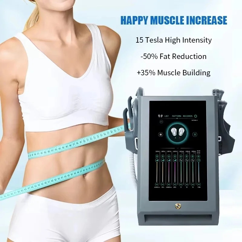 NEW High Power Body Sculpting Machine 2-4 Handles Cushion 60% Fat Reduction 16 Tesla Weight Loss UK/EU Plug Skin Tightening