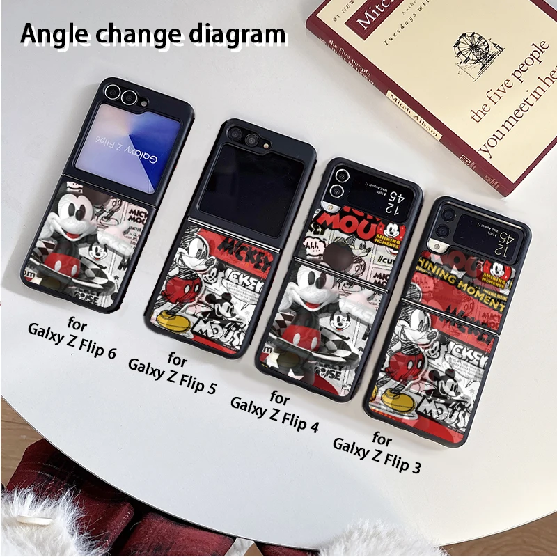 

3D Multi-Image Series Disney Magazine Series Mickey Cartoon Samsung Galaxy For Z Flip 3 4,Z Flip 5,Z Flip 6 Anti-Drop Anti-Slip