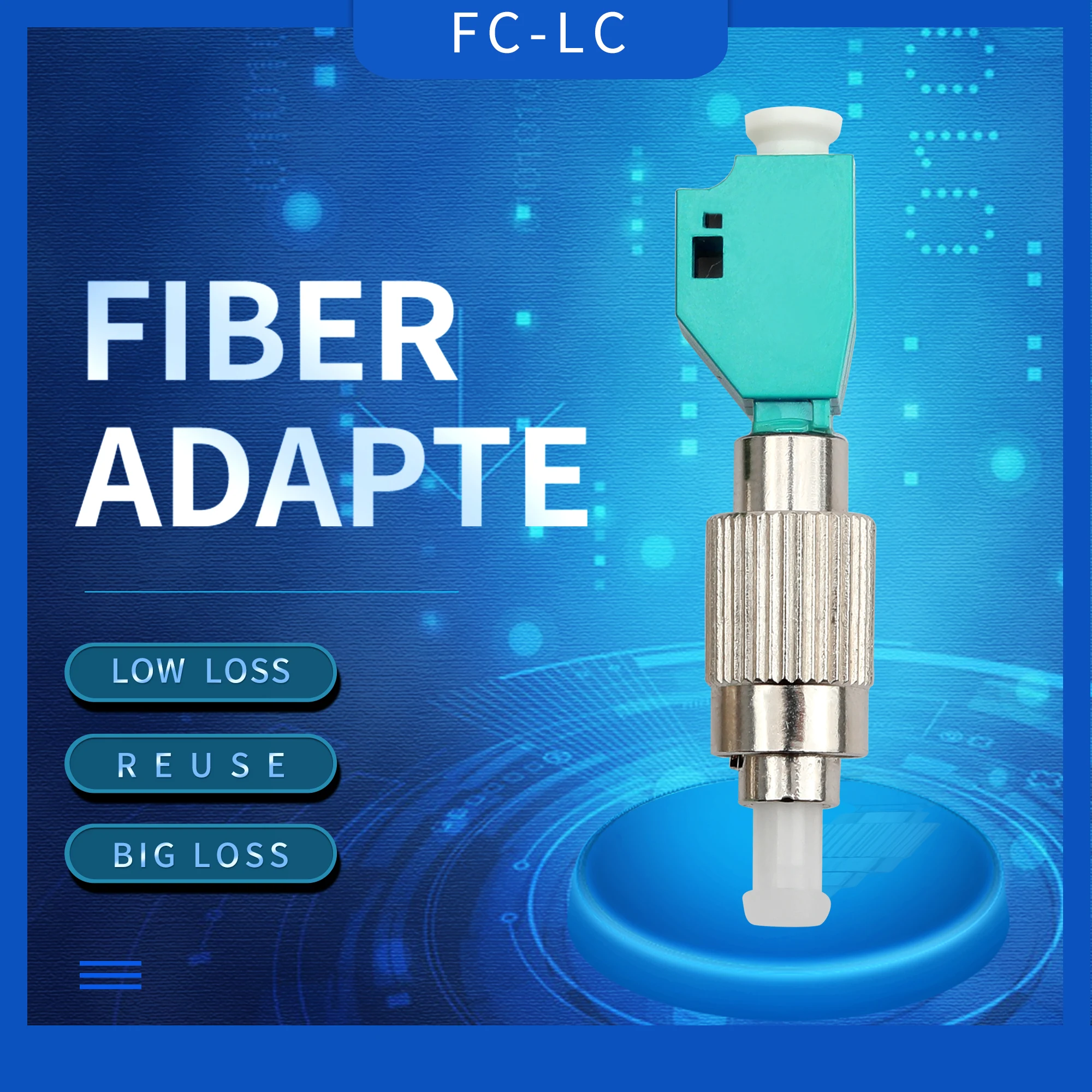 

Optical Connector FC Male-LC Female OM3 -50/125 Fiber Adapter Multimode