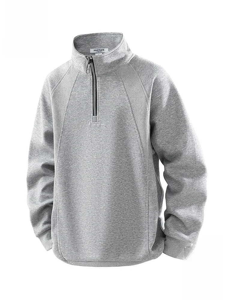 

Худи Paul Frank M, однотонное, повседневное, на молнии, из комфортной хлопковой смесовой ткани, осенняя мода для молодых мужчин
