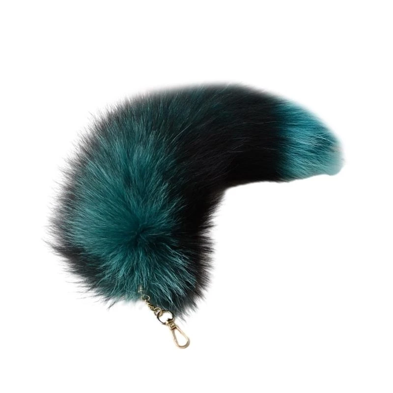 NONE Neue Wolf Fuchsschwanz Pelz Schlüsselanhänger Unisex Anhänger Auto Schlüsselring Halter Nette Schlüssel Ketten 4