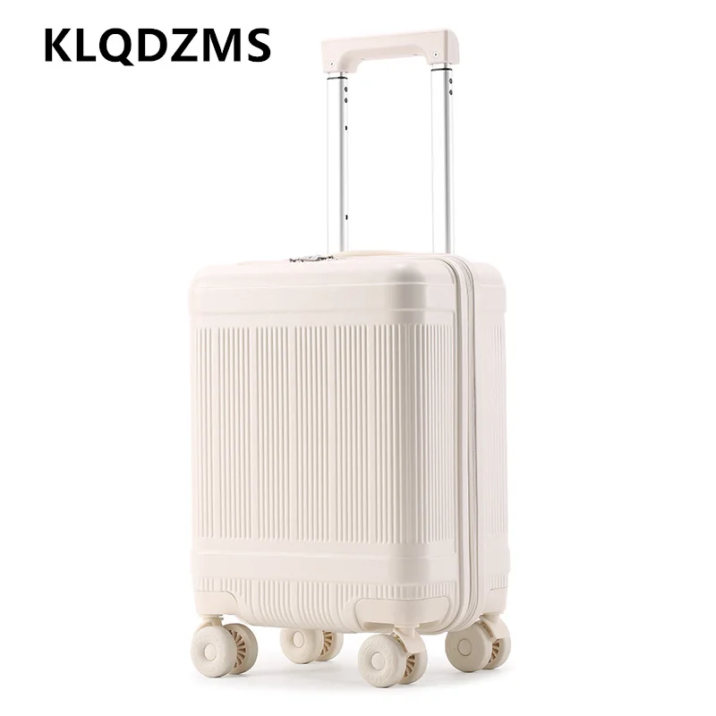 KLQDZMS Suitcase 18 Inches Boarding Box Student Cart Case Cart Type Travel Bag ABS + PC Password Box with Wheels Luggage