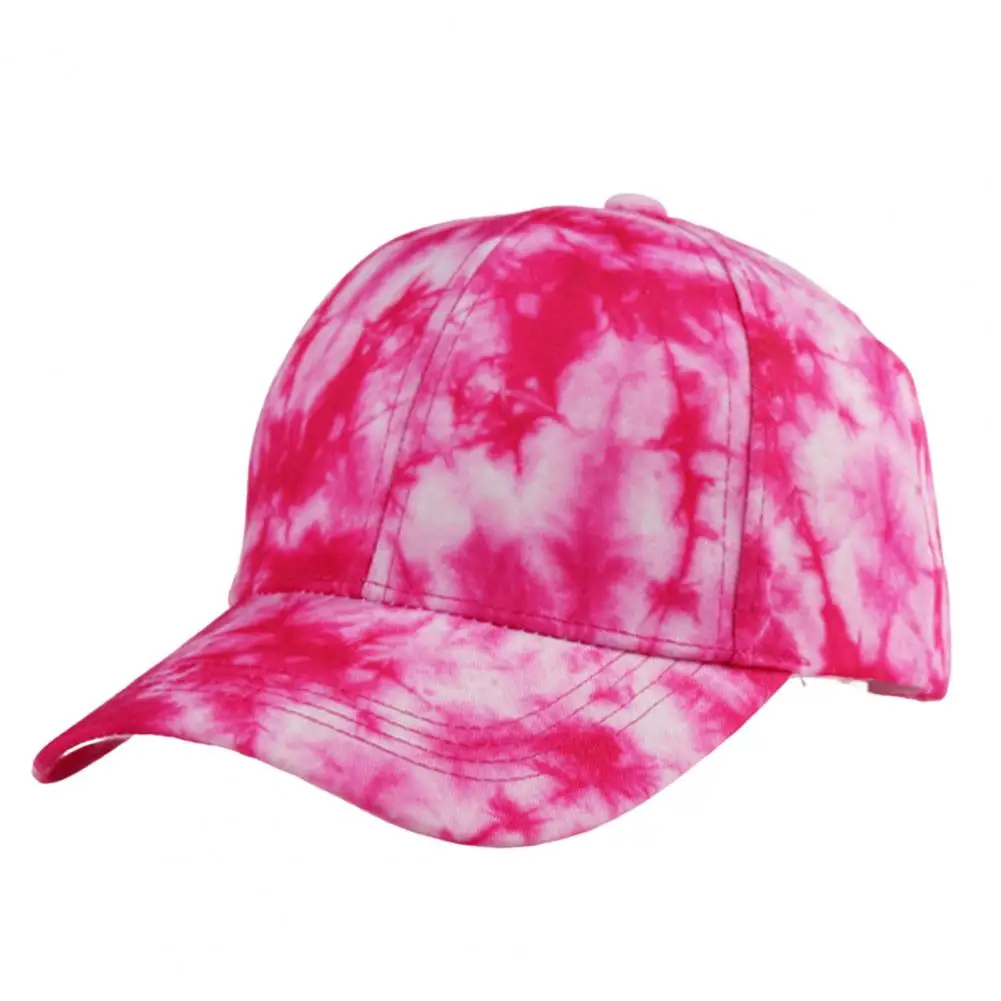 Peaked Cap Adjustable Ultra Light Non Fading Wear Resistant Match Freely Decorative Tie Dye Sunshade Cap UV Hat