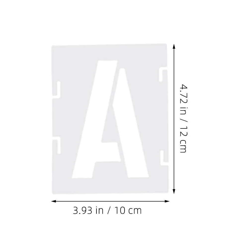 42 Stück Buchstabenvorlagen, Malschablonen, langlebig, wiederverwendbar, für Heimwerker, Basteln, Holz, Stoff, Papier, Malschablone, Alphabet, Zahl