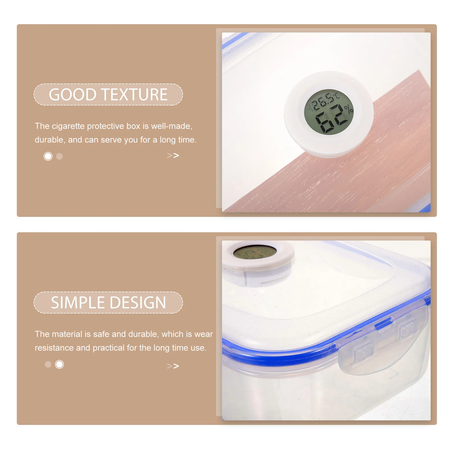 

Moisturizing Cigar Box Portable Cigarette Storage Container Waterproof Sealing Holder For Outdoor Camping Travel Durable Cigar