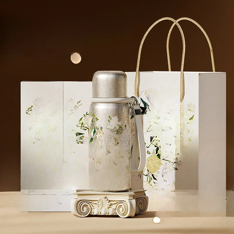 Pure titanium thermos cup for girls, titanium cup large-capacity water cup, birthday gift.