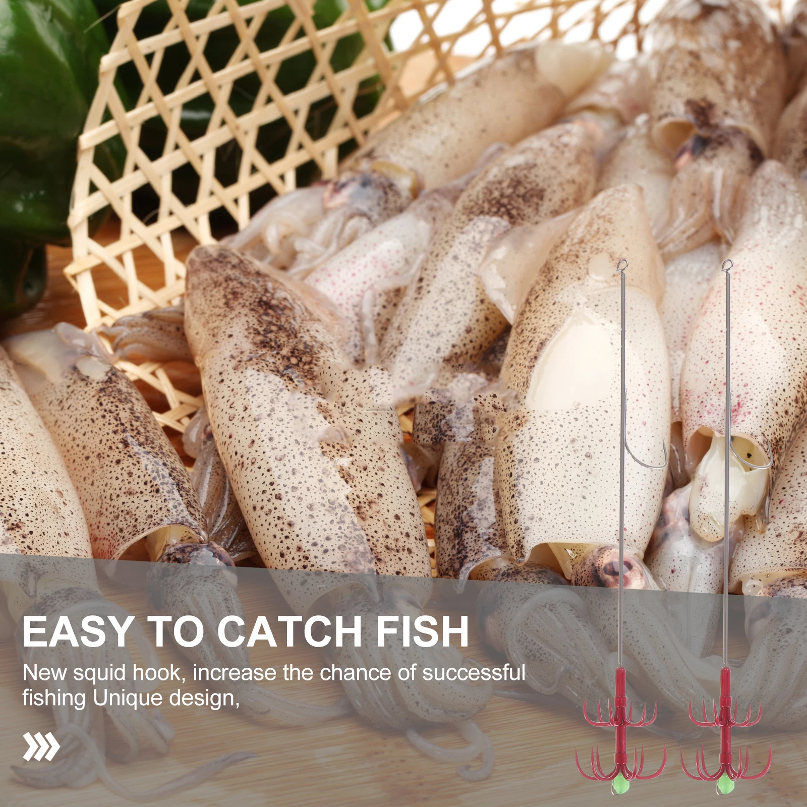 

2Pcs Anchor Hook Double-Umbrella Design Fishing Accessories Increase Success in Squid and Octopus Fishing Umbrella Octopus Hook