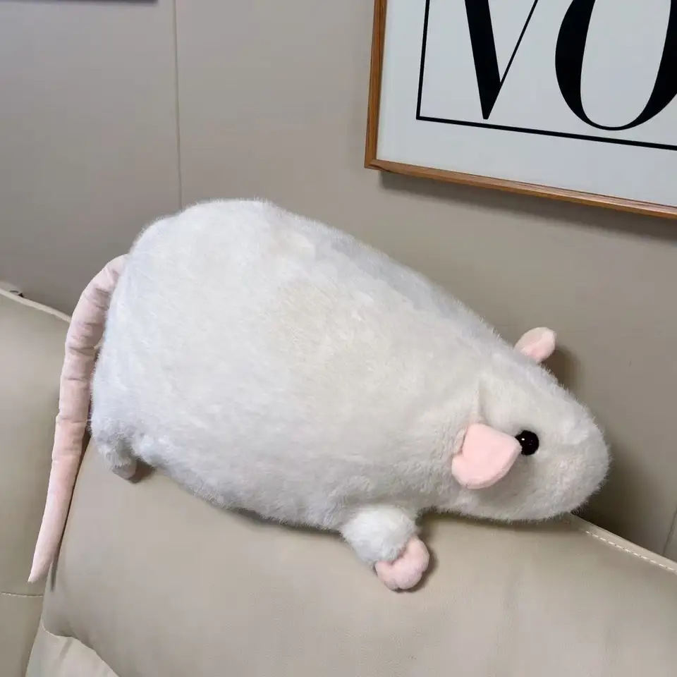 Cute 40/55/90cm Mouse Doll Cartoon Oversized Flower Branch Rat Doll Soft Plush Animal Figure Kids Gift Birthday Pet Cat Toy, image 7
