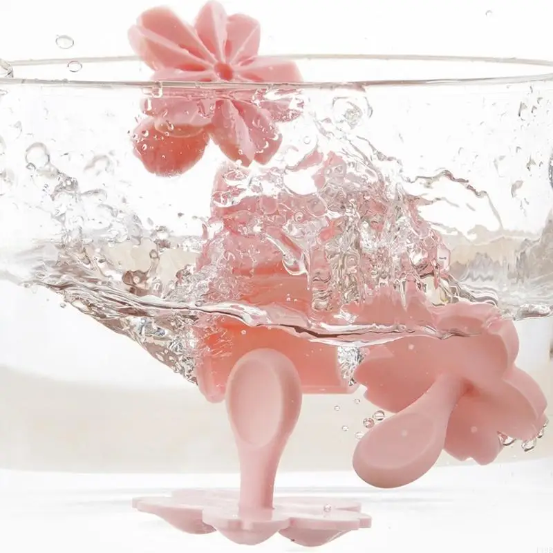 F19B Cherry Blossom Cake Cookie Make DIY Pink Flower Cookies Pastry Accessories for Fondant Cutters Flower Hand Pressurer