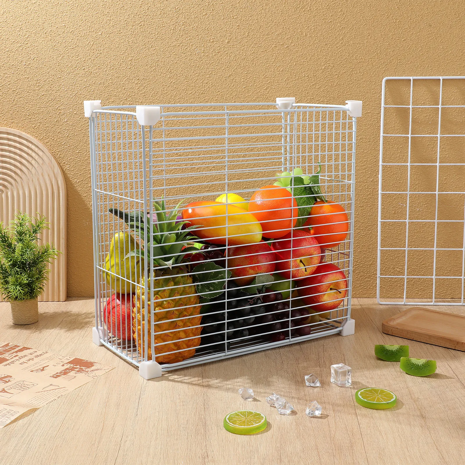 Stackable Pantry Bin - Gefrierschrank-Organizer, Drahtkorb, Gefriertruhen-Trennwand, stapelbare Aufbewahrung für