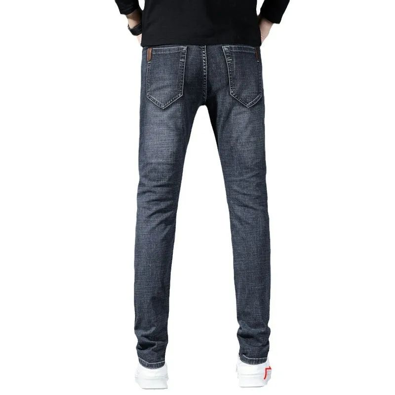 Neue Männer Licht Luxus Stretch Slim Fit Hosen Komfortable Weiche Business-Mode Gerade Casual Denim Hosen Männliche Marke Kleidung – Detail 10