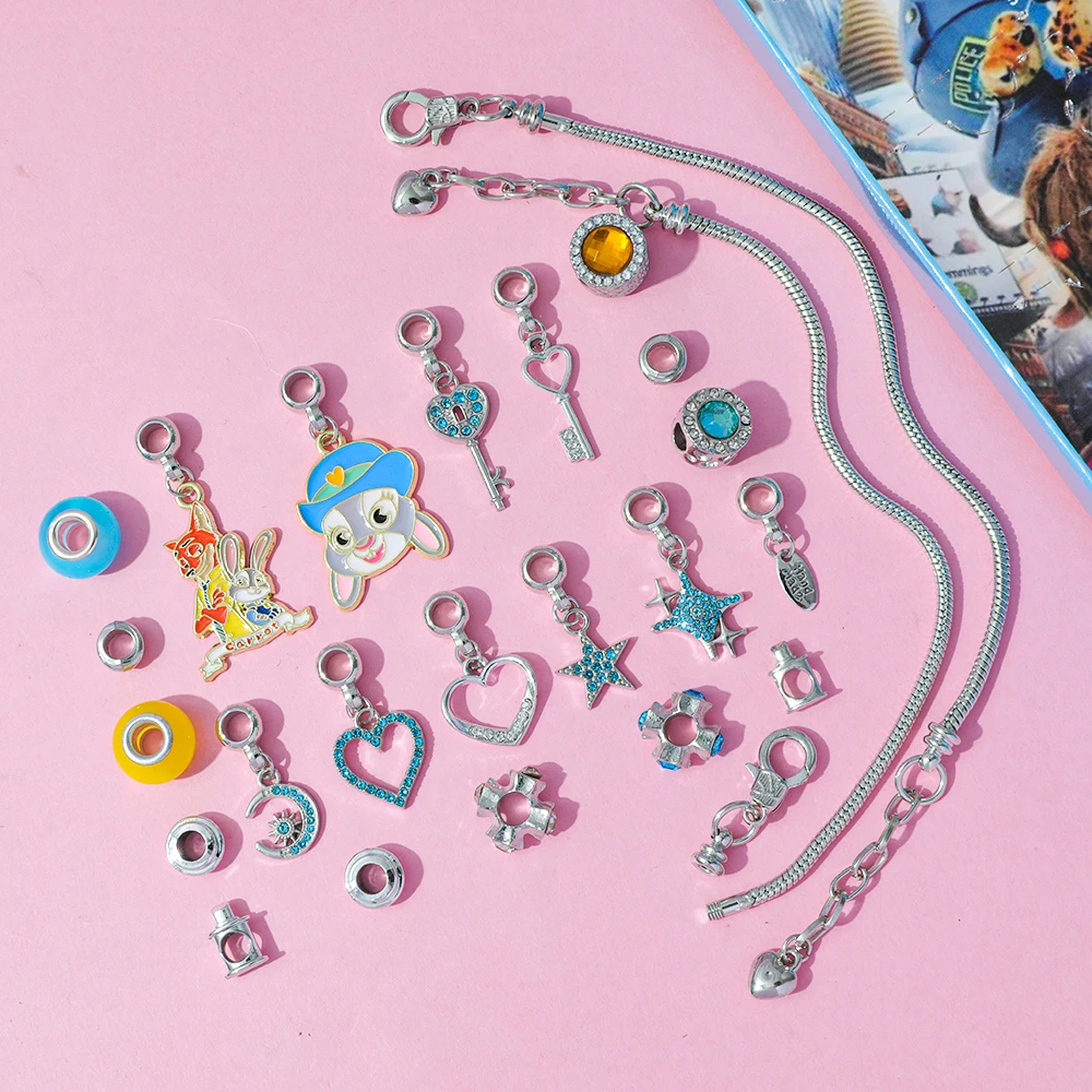 漫画アニメズートピア ジュディとニック ペンダントビーズ DIY ブラインドボックス 子供向けパーティーギフトに最適