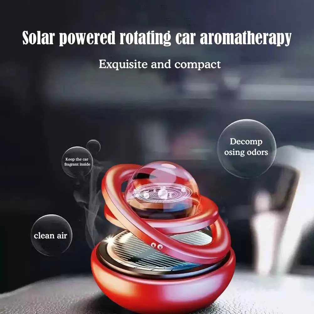 1 stücke Solar Aromatherapie Ornamente Auto Doppel Ausgesetzt Kristall Ball Rotierenden Aromatherapie Parfüm Ornamente Kreative Ornamente – Detail 20