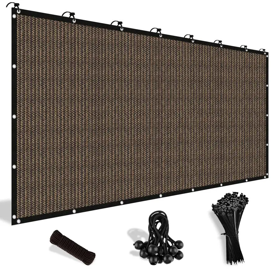 

90 Sun Shade Cloth with Grommets, 6 X 10 Pergola Shade Cover Canopy, Mesh Tarp Sun Screens for Patio, Outdoor, Garden, Backyard,