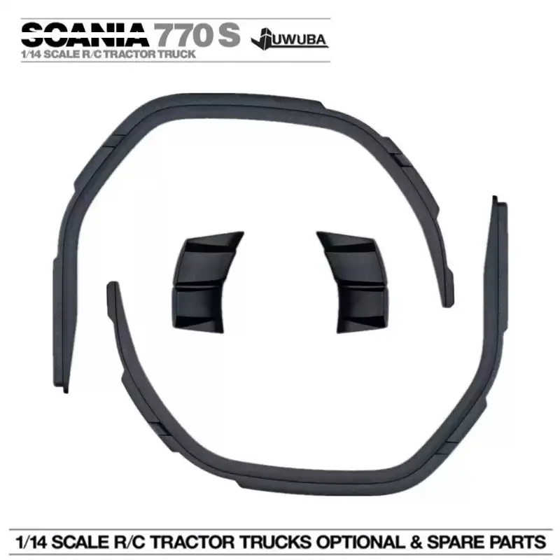 770S لعبة تعمل بالتحكم عن بُعد شاحنة 1/14 عجلة الحاجب تعديل الملحقات CBB-H30 ل Tamiya 1/14 Rc 770S شاحنة جرار قلابة أجزاء الملحقات