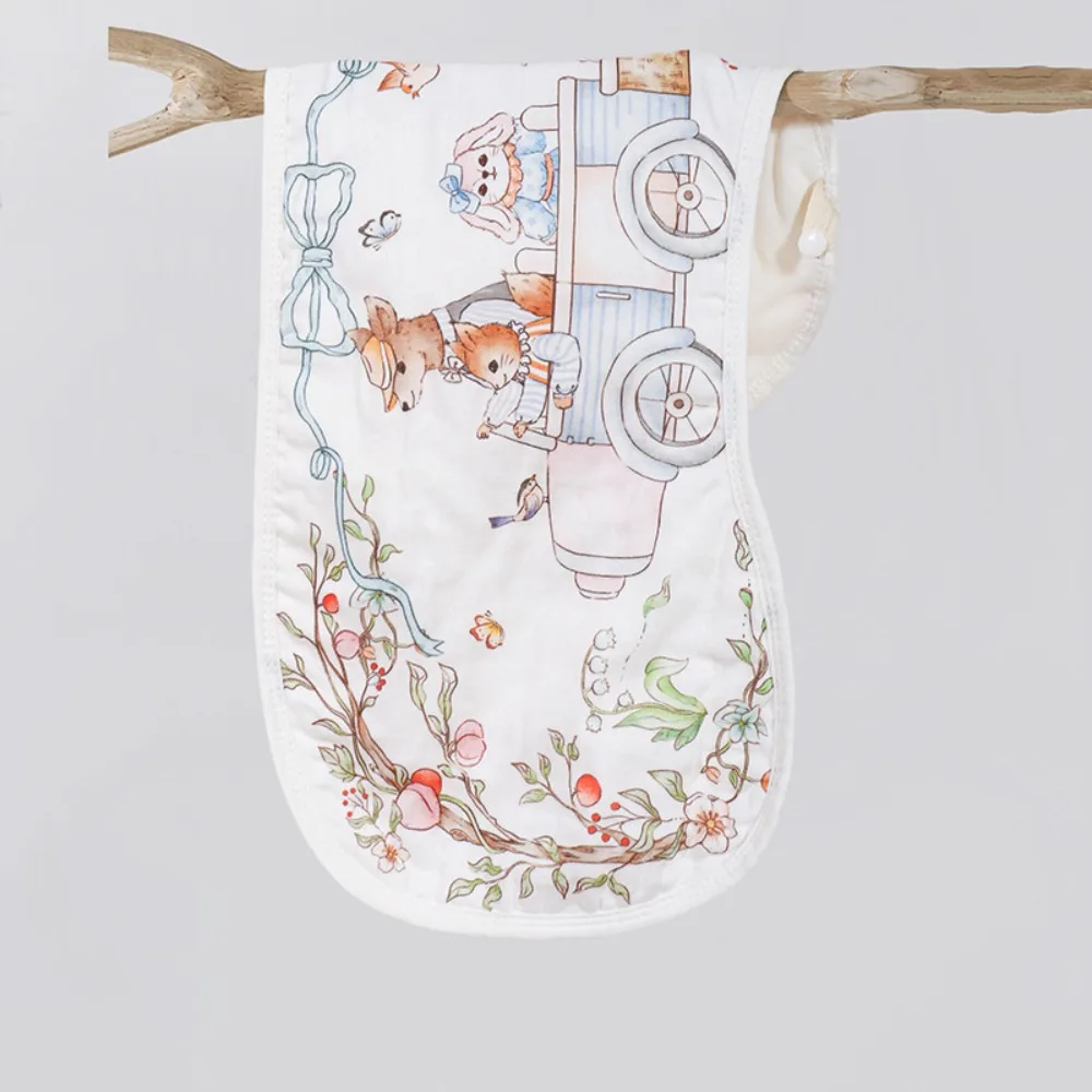 

Gauze-Cotton Baby Drooling Bib High Absorbent Skin Friendly Toddlers Teething Towel Soft Material Sweat Absorb Baby Nursling Bib
