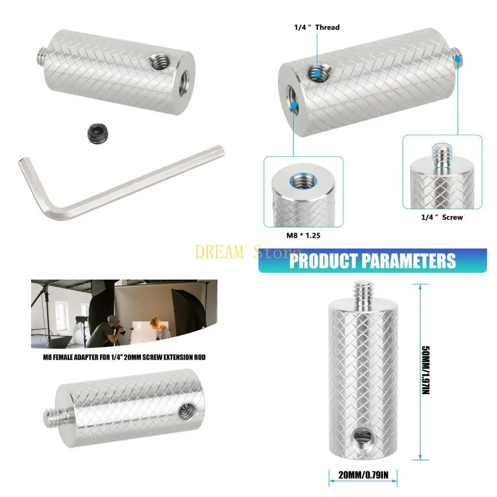 

Удлинитель адаптера с внутренней резьбой 1/4 дюйма-20 для штатива камеры, лучшая распродажа