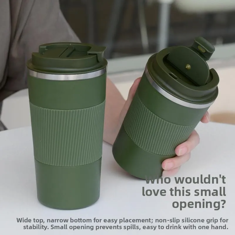 

Portable Insulated Stainless Steel Silicon Cup Business Gift Coffee Cup Water Cup Can Print Go Logo Rust Resistant Carried Co...