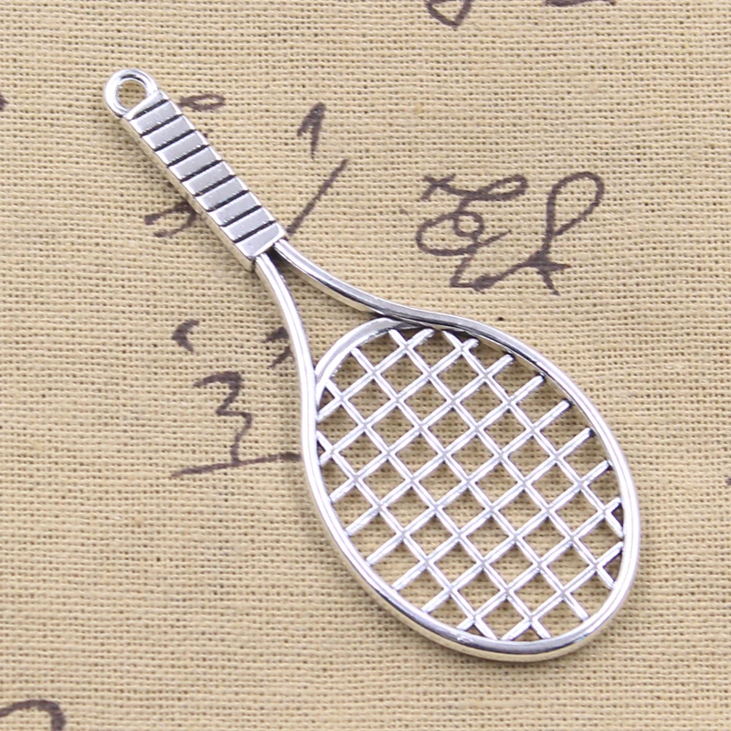 Badminton Photo - 4 Stück Anhänger Tennisschläger Badmintonschläger 78x31mm