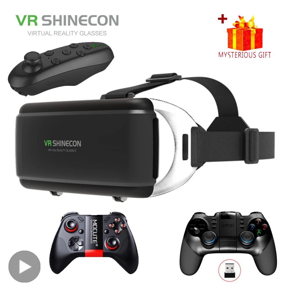 

VR Shinecon 3D очки виртуальной реальности шлем шлем для iPhone Android смартфон мобильный смартфон игры дополненные очки Viar