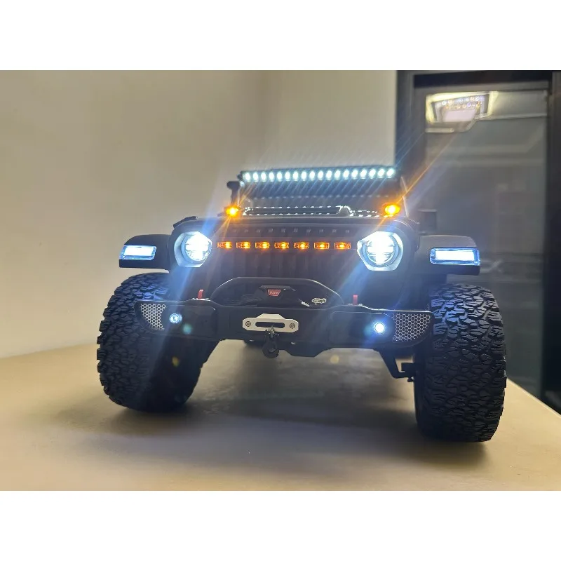 

CNC Upgrade Front Bumper for 1/7 RC Crawler CK5811 Maker Metal Bumper with Dual-Motor Winch for Wrangler Off-road Rc Car