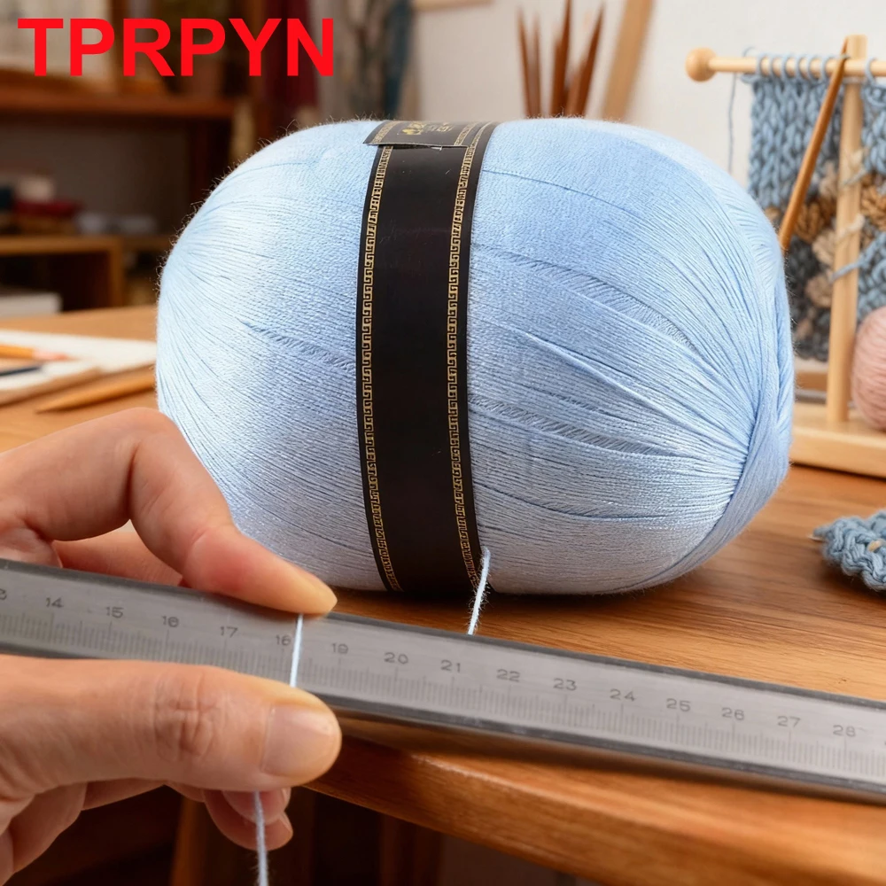 2Pcs Silk Cotton Yarn hand knitting Thin Lace yarn for Crocheting knit Sweater Shawls Scarves hat line Crochet amigurmi thread