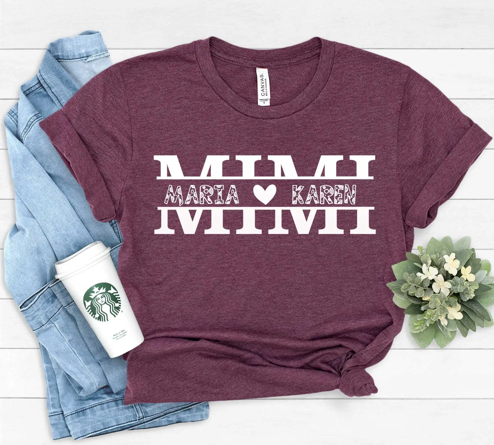 Personalization Mimi Name T Shirt Mom Mothers Day Sweat For Grandma