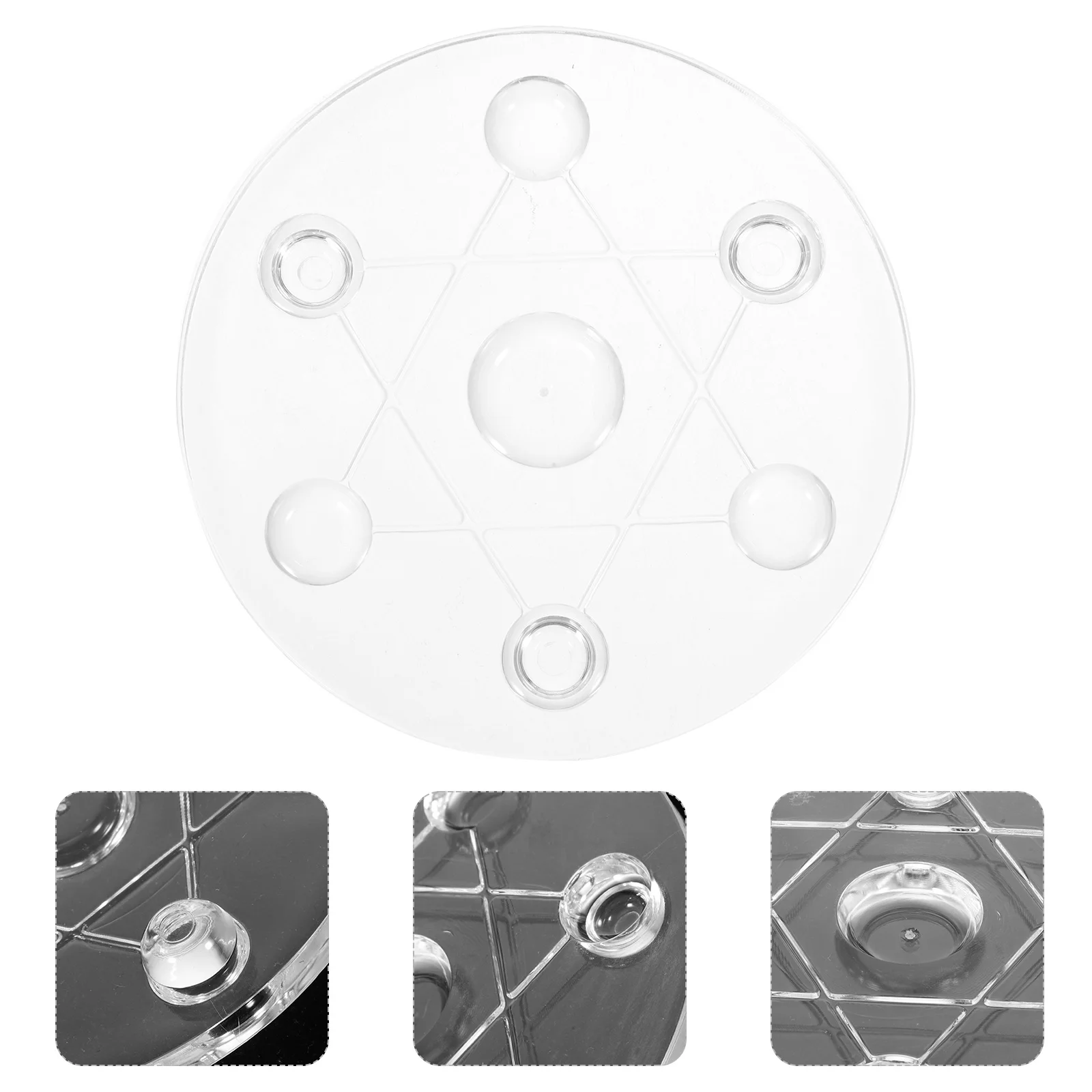 

1pc Acrylic Crystal Ball Stand Seven-Star Array Sphere Display Holder Decorative Home Ornament Bedroom Living Room Ball Base