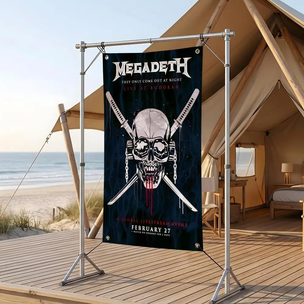 Music M-Megadeth Flags Cozy Yard Flag 4 Grommets Waterproof Durable Lightweight