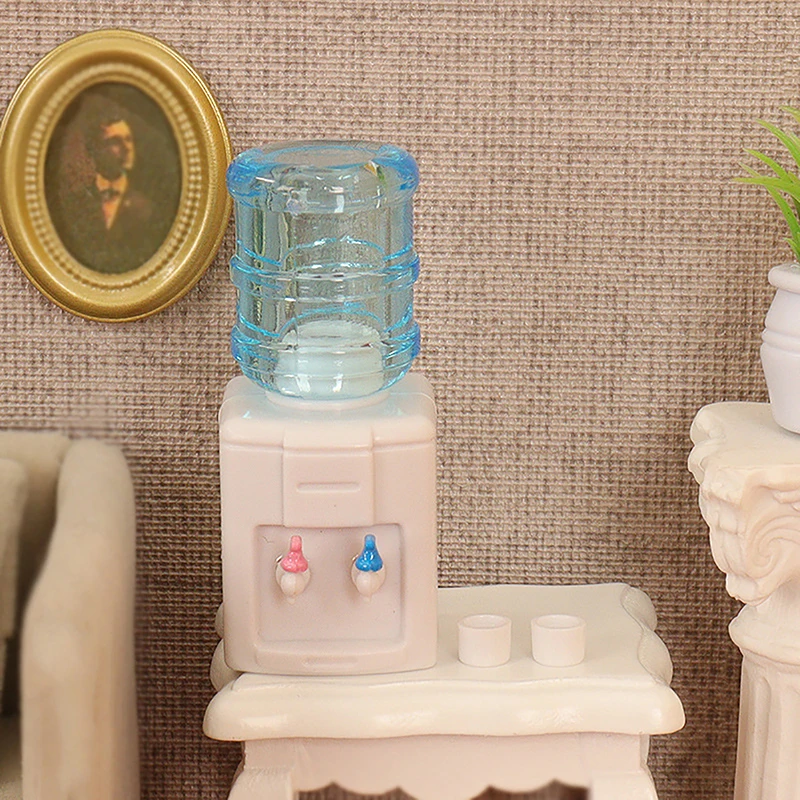 Doll House Mini Simulation Water Dispenser Model Handmade DIY Cup Scene Accessories Decorative Ornaments