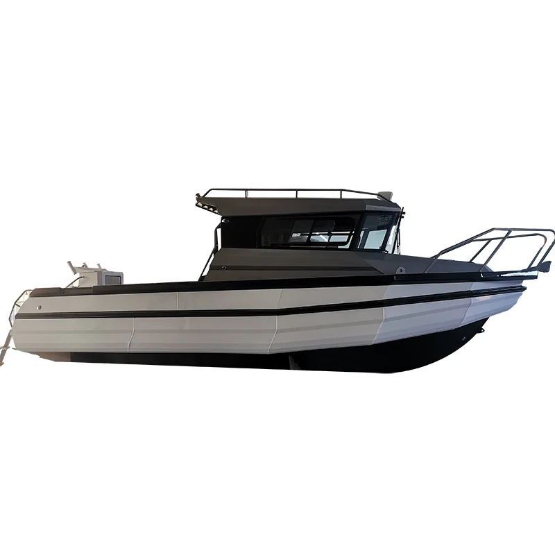 Luxury 7.5m 26 ft Fishing Aluminum Boat All Welded Aluminum Yacht Can with Engine