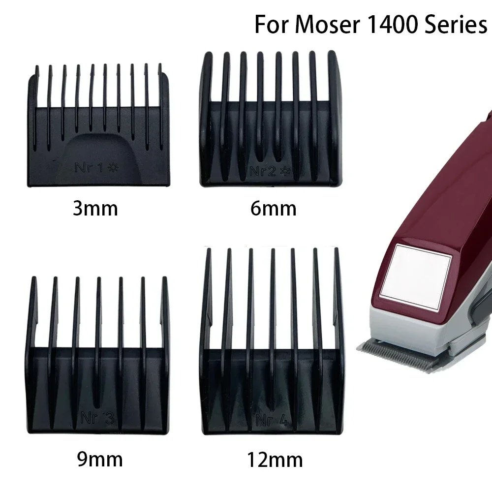 4pcs/set Professional Barber Universal Hair Clipper Limit Comb Replacement Cutting Guide Combs For Moser 1400 Size 3/6/9/12mm