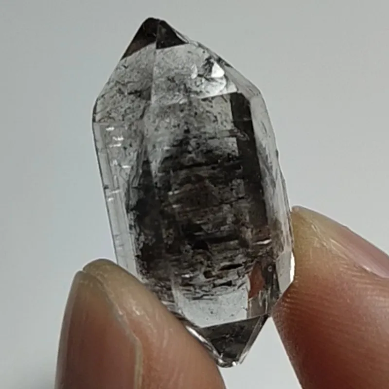 Natural Herkimer Diamond Black Crystal Mineral Energy Raw Stone Reiki Healing Gemstones Power Home Ornament Guardian Stone 1-10g