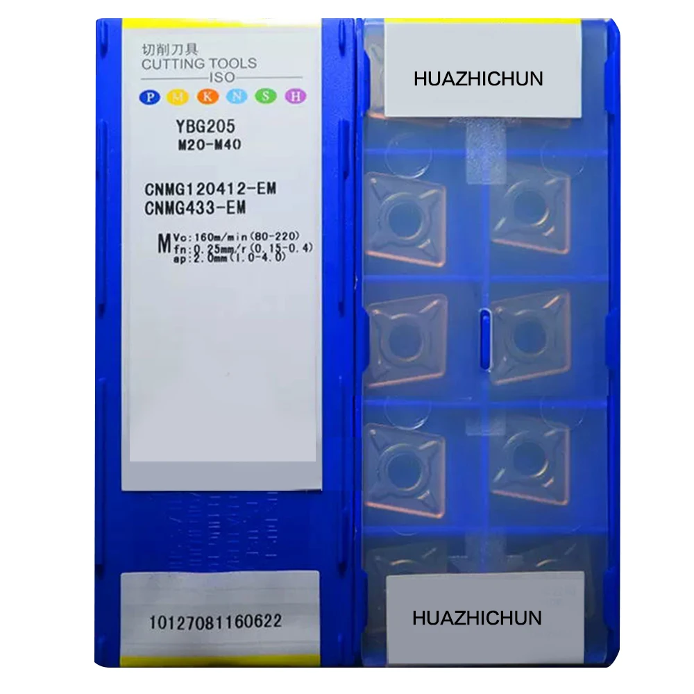 

HUAZHICHUN CNMG 120412 -EM YBG205 универсальные Токарные вставки