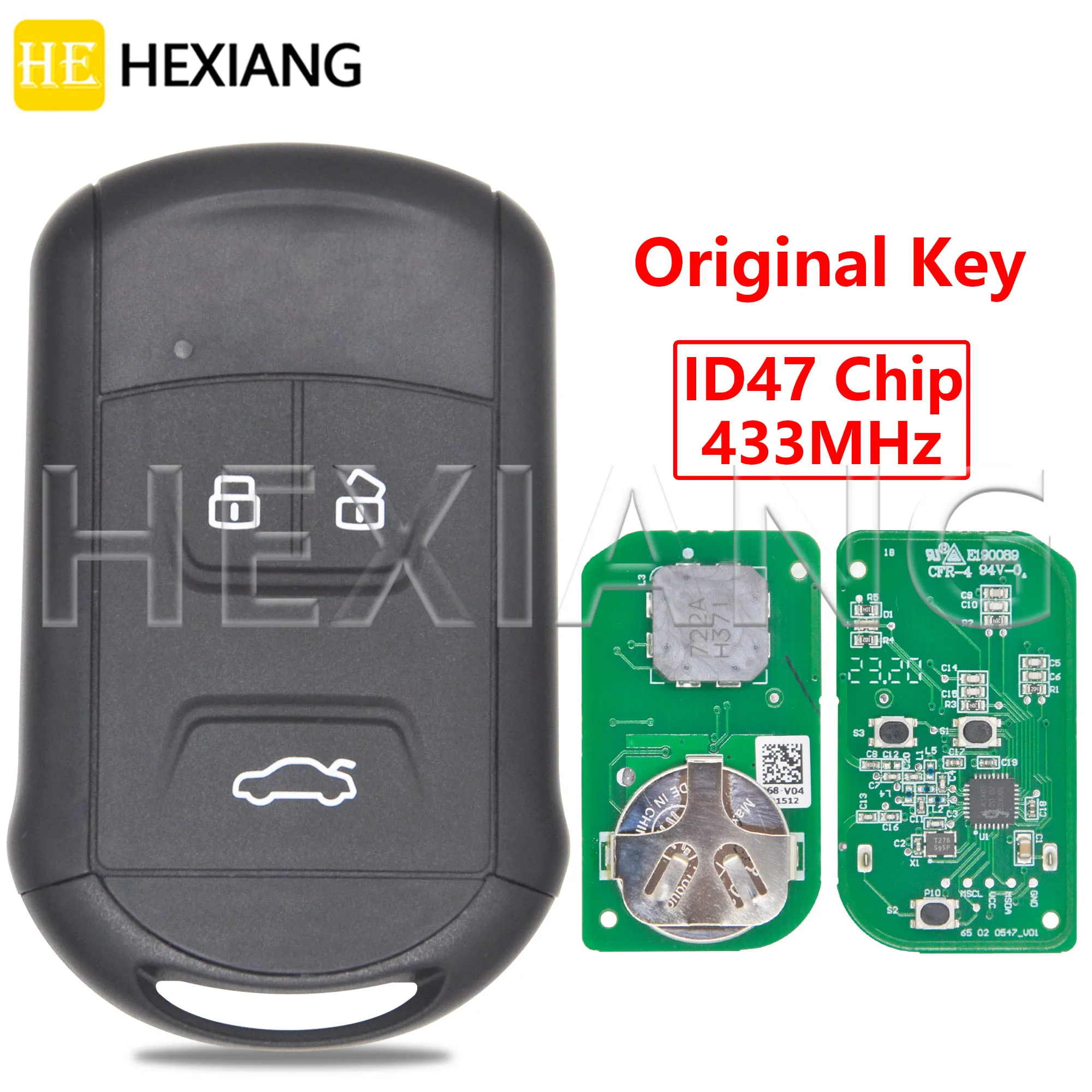 HE Asli ID46/ID47 Chip 433MHz Tanpa Kunci Go Kunci Remote Mobil untuk Chery Arrizo 5 6 7 Tiggo 5 Tiggo 7 Tiggo 8