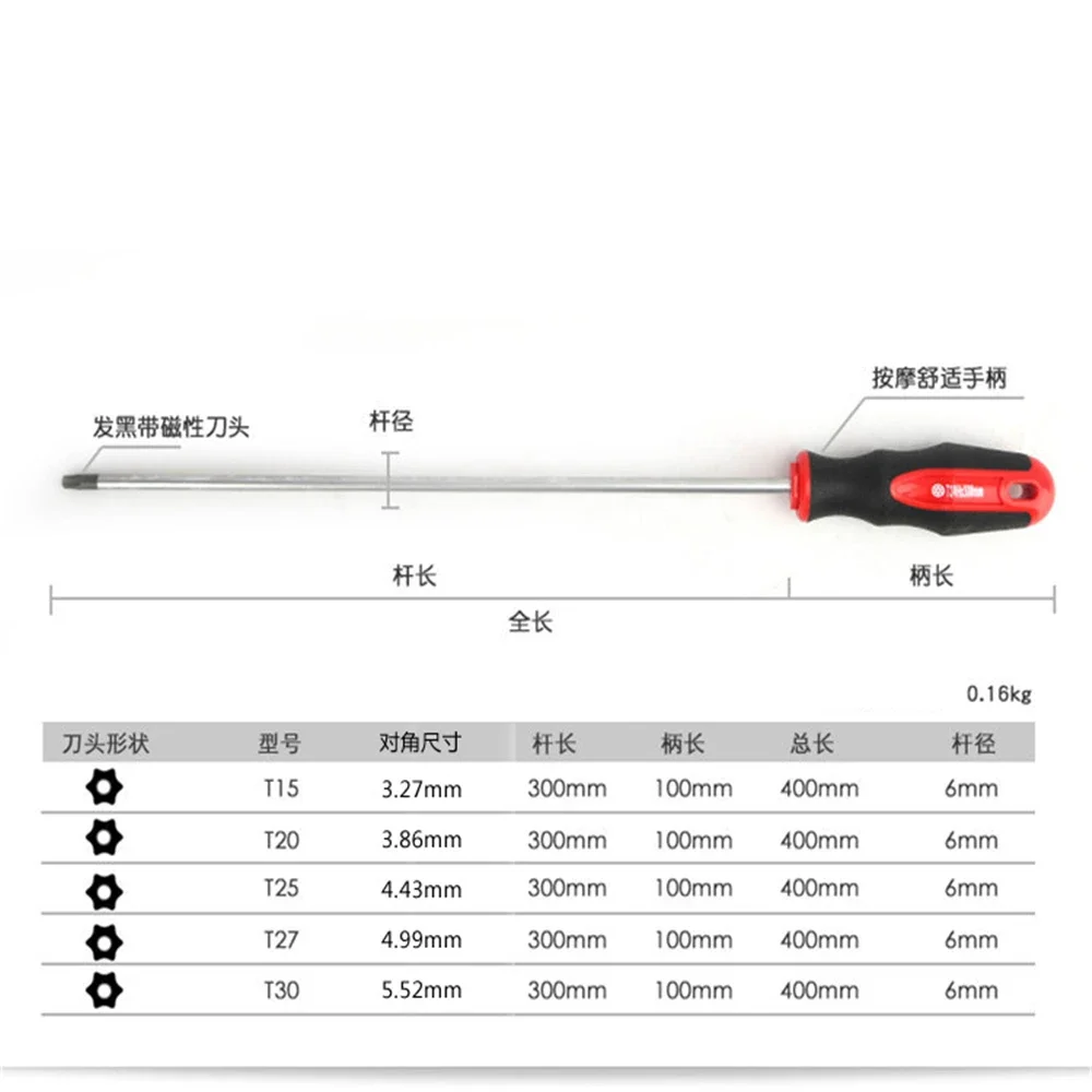 Extended Hexagon Socket Screwdriver With Magnetic Star-shaped Screwdriver With Hole In The Hole