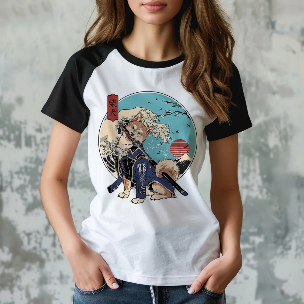 Shiba Inu top women funny t-shirts girl streetwear comic harajuku clothes