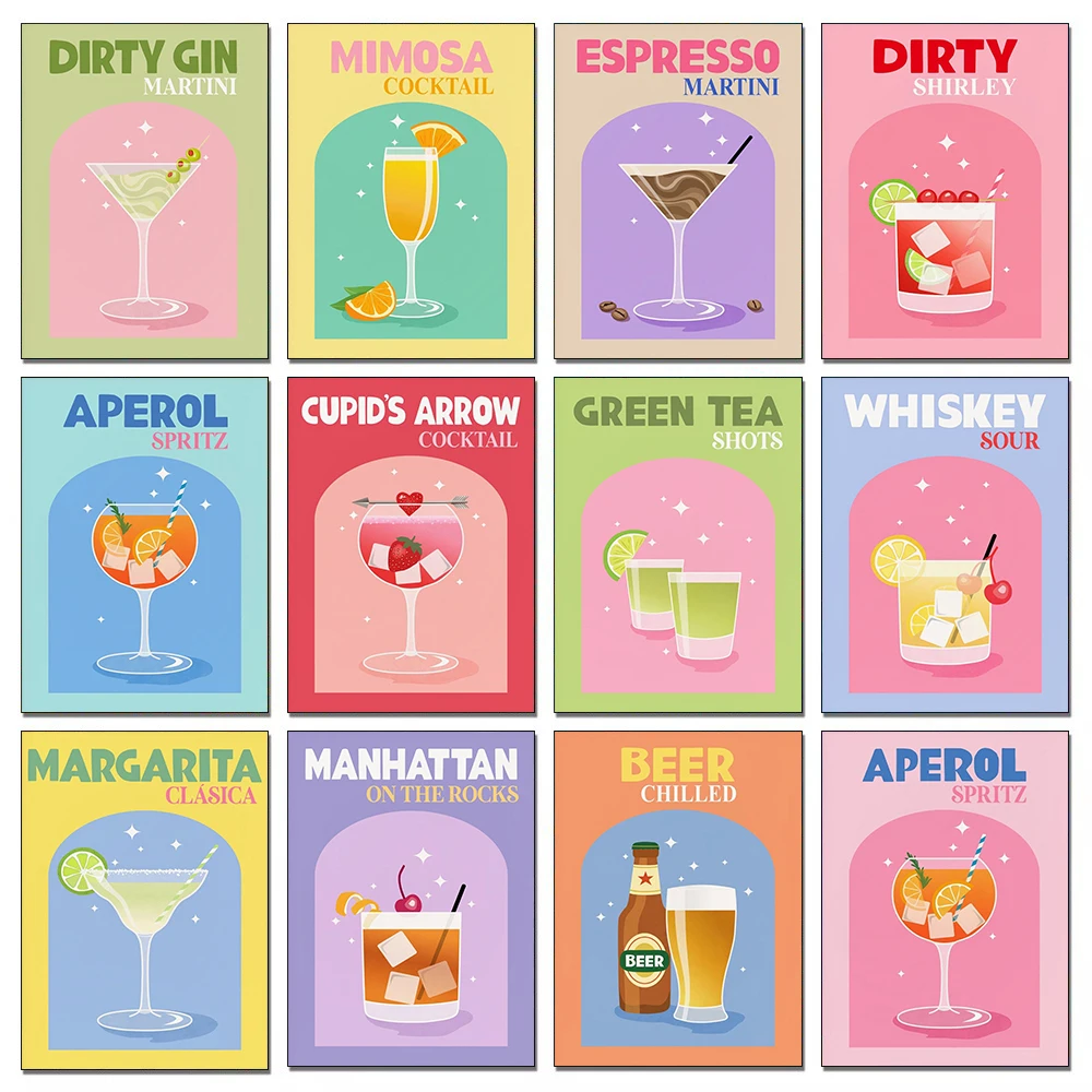 5D Diamond Art Painting Cupid Arrow Manhattan  Cocktail Mosaic Embroidery Cross Stitch Kits Home Decor Children's Gift